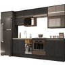 Cozinha Modulada Atena 100%MDF 13 Peças Grafite - Arte cas - 4