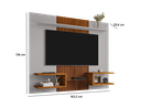 Ver imagem 4 de Painel Ripado para TV até 55 Polegadas 163,2CMX136CM Atlas Bege
