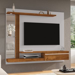 Painel para Tv até 55 Polegadas Led Prateleira de Vidro Denver