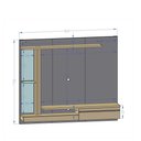 Ver imagem 4 de Painel para TV até 55 Polegadas com LED 160CMX136CM Prateleira de Vidro Denver Bege