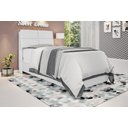 Ver imagem 1 de Cabeceira box Solteiro 0,88 Isis Branco com Painel Class Branco - Framar Móveis