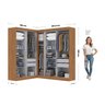 Guarda-roupa Modulado de Canto 9 Portas e 4 Gavetas Paris - 4