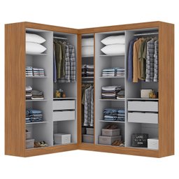 Guarda-roupa Modulado de Canto 9 Portas e 4 Gavetas Paris - 4 Guarda-roupa Modulado de Canto 9 Portas e 4 Gavetas Paris - 4