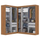 Ver imagem 4 de Guarda-Roupa Modulado de Canto 9 Portas e 4 Gavetas Paris Off White/Cinamomo