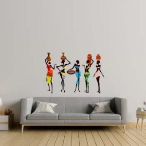 Adesivo de Parede Mulheres Africanas *ATENÇÃO AS MEDIDAS*:40 x 27 cm