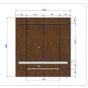 Ver imagem 3 de Painel Ripado para TV até 60 Polegadas 150CMX160,2cm Impressão Ripada 3D Leme Marrom