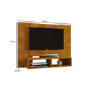 Ver imagem 4 de Painel Ripado para TV até 42 Polegadas 120CMX90CM 2 Nichos Navi Marrom