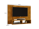 Ver imagem 4 de Painel Ripado para TV até 42 Polegadas 120CMX90CM 2 Nichos Navi Marrom