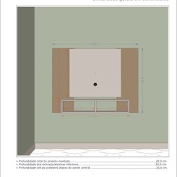 Painel para Tv até 42 Polegadas 2 Nichos Navi - 4