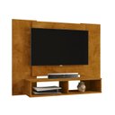 Ver imagem 3 de Painel Ripado para TV até 42 Polegadas 120CMX90CM 2 Nichos Navi Marrom