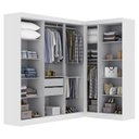 Ver imagem 4 de Guarda-Roupa Modulado de Canto 9 Portas e 2 Gavetas Paris Branco