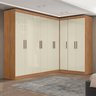 Guarda-roupa Modulado de Canto 9 Portas e 2 Gavetas Paris - 13