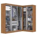 Ver imagem 4 de Guarda-Roupa Modulado de Canto 9 Portas e 2 Gavetas Paris Off White/Cinamomo