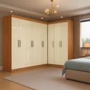 Ver imagem 1 de Guarda-roupa Modulado de Canto 9 Portas e 2 Gavetas Paris