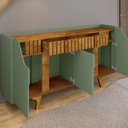 Ver imagem 6 de Aparador Buffet Portas em Mdf Ripado Real Pés de Madeira Maciça Danúbio