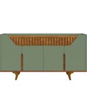 Ver imagem 5 de Aparador Buffet Portas em Mdf Ripado Real Pés de Madeira Maciça Danúbio
