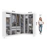 Guarda-roupa Modulado de Canto 11 Portas e 4 Gavetas Paris - 3
