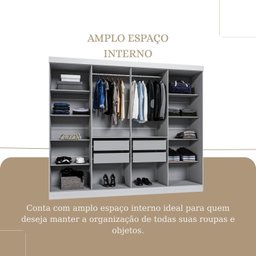 Guarda-roupa Modulado de Canto 11 Portas e 4 Gavetas Paris - 10