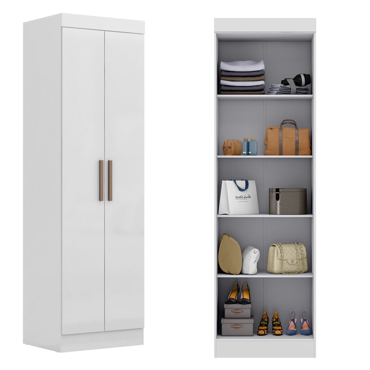 Guarda-roupa Modulado de Canto 11 Portas e 4 Gavetas Paris - 6