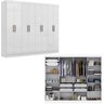 Guarda-roupa Modulado de Canto 11 Portas e 4 Gavetas Paris - 7