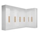 Ver imagem 2 de Guarda-Roupa Modulado de Canto 11 Portas e 4 Gavetas Paris Branco