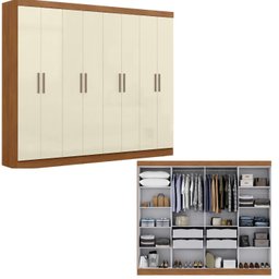 Guarda-roupa Modulado de Canto 11 Portas e 4 Gavetas Paris - 7