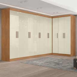 Guarda-roupa Modulado de Canto 11 Portas e 4 Gavetas Paris - 1