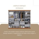 Ver imagem 6 de Guarda-Roupa Modulado de Canto 11 Portas e 4 Gavetas Paris Off White/Cinamomo