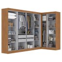 Ver imagem 4 de Guarda-roupa Modulado de Canto 11 Portas e 4 Gavetas Paris