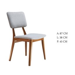 Conjunto de 2 Cadeiras Liza - Madeira Maciça e Encosto Estofado - Távoli Decor - 5