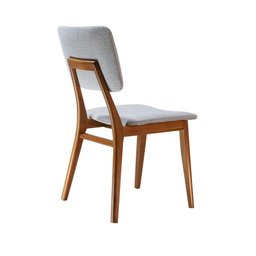 Conjunto de 2 Cadeiras Liza - Madeira Maciça e Encosto Estofado - Távoli Decor - 4