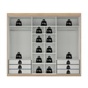 Ver imagem 5 de Guarda-roupa Casal 3 Portas de Correr e 6 Gavetas Spazio