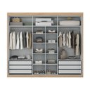 Ver imagem 7 de Guarda-roupa Casal 3 Portas de Correr e 6 Gavetas Spazio