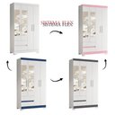 Ver imagem 4 de Berço com Guarda Roupa Infantil Nacional Life 2186 Olimpia 4 Portas 2 Gavetas MDF Branco Albatroz