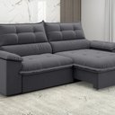 Ver imagem 1 de Sofá Venetto Retrátil e Reclinável 250cm Cinza Titanio