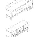 Ver imagem 3 de Rack 135cm 2 Portas Trama X38 Bege