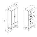 Ver imagem 3 de Cristaleira 4 Portas Trama 70x180x37 Cm