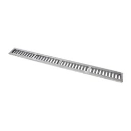 Ralo Grelha Linear com Caixilho Alumínio Escovado 10x100cm - 4