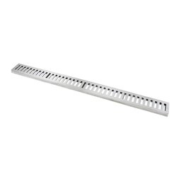 Ralo Grelha Linear com Caixilho Alumínio Escovado 10x100cm - 1
