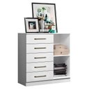 Ver imagem 5 de Guarda Roupa Casal Porto 8 Portas 4 Gavetas com Cômoda Sapateira Milão e Armario Multiuso Florença B