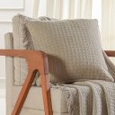 Ver imagem 5 de Kit Manta e 2 Almofada Decorativa para Sofá Waffle 100% Algodão 120x150cm Cashmere