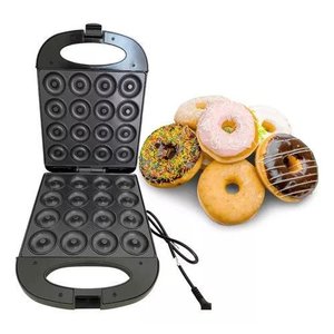 Super Máquina de Mini Donuts Profissional Elétrica Portátil 16 Furos 220v Rápida