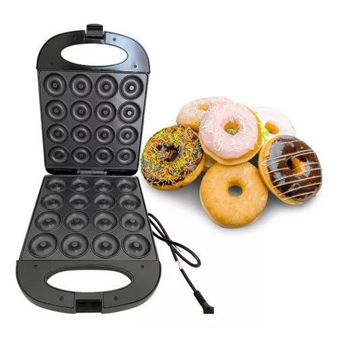 Super Máquina de Mini Donuts Profissional Elétrica Portátil 16 Furos 220v Rápida