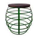 Ver imagem 4 de Banco Base De Ferro Tampo De Madeira Redondo Artesanal Direto Da Fábrica - Verde