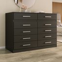 Ver imagem 1 de Cômoda 10 Gavetas 99,4x123x40,5cm Alesia - Yescasa Preto