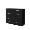Ver imagem 2 de Cômoda 10 Gavetas 99,4x123x40,5cm Alesia - Yescasa Preto