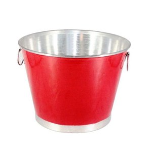 Balde Gelo e Cerveja Alumínio Profissional Vermelho 9