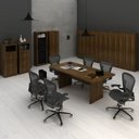 Ver imagem 1 de Kit 11 Peças com Mesa para Reunião 6 Lugares 7 Armários 2 Gaveteiros e Estante