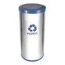 Lixeira em Aço Inox com Tampa Meia Esfera Plástica 50l - 1