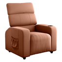 Ver imagem 1 de Poltrona Copenhague Ferrugem em Veludo 60cm com Courino Whisky para Sala e Quarto
